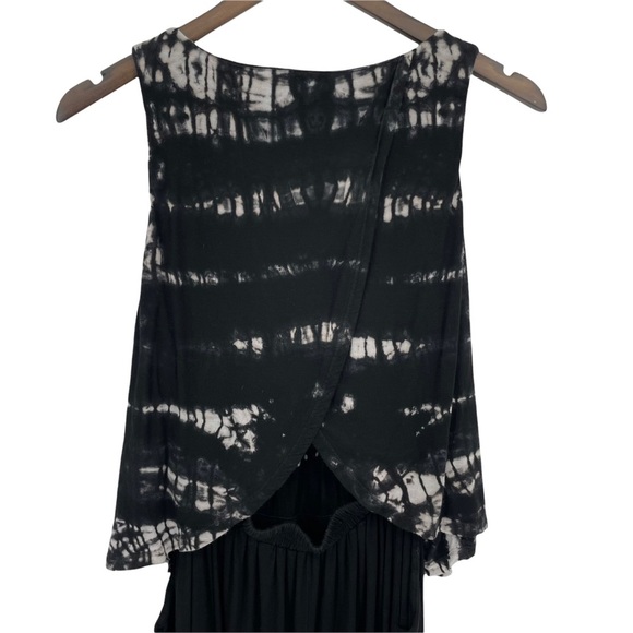 Gypsy 05‎ Black & Gray Tie Dye Split Back Jumpsuit Size Medium - Picture 5 of 12